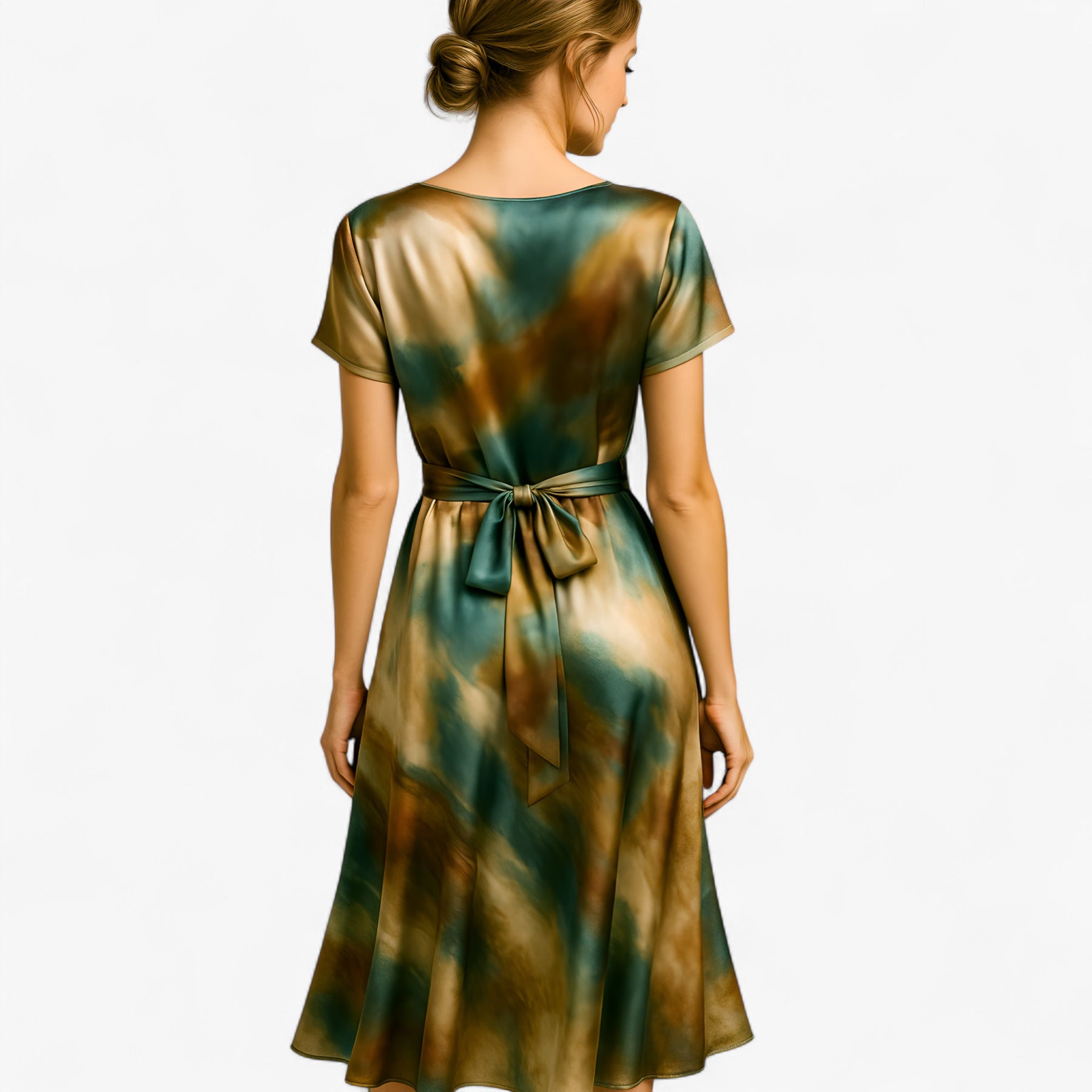 Women's Dress : Geneva | Lange Jurk Dames met Abstracte Print in van Pantino