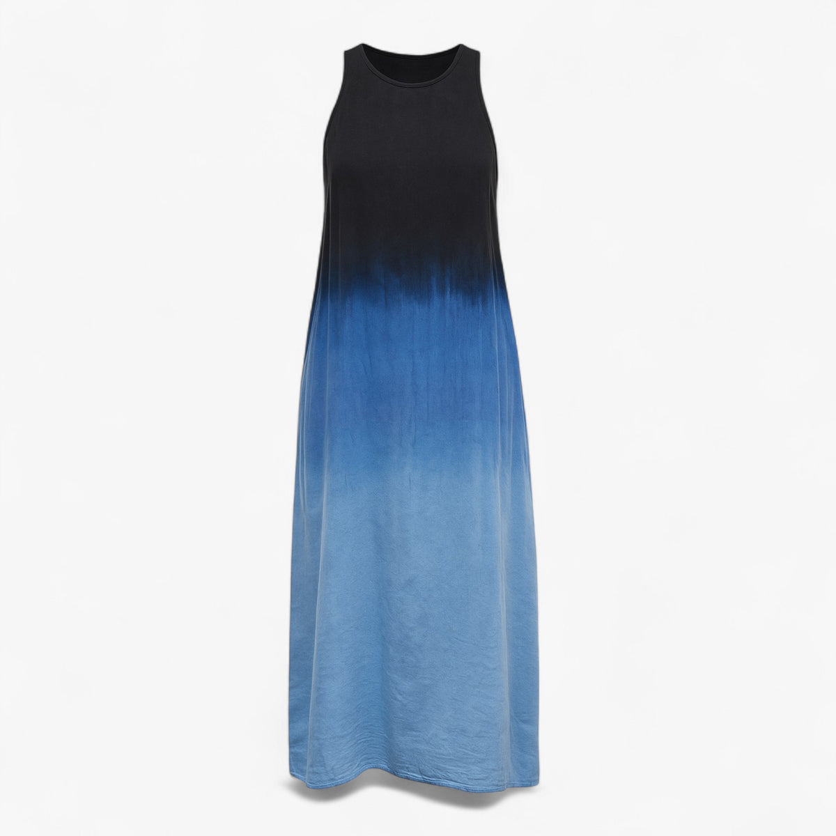 Women's Dress : Mirriam | Lange Mouwloze A-Lijn Jurk Dames Zomer in Blauw van Pantino