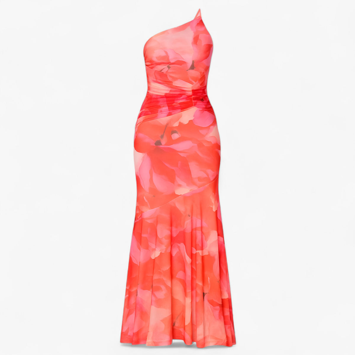 Women's Dress : Leah | Elegante damesjurk met één schouder in Roze XS van Pantino