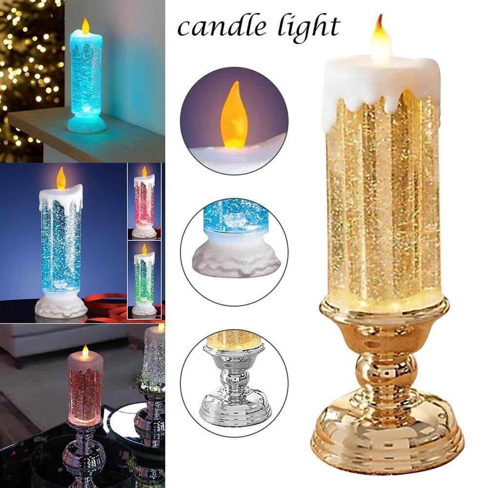 home & garden : Kleur veranderende LED Water Kaars met Glitter in van Pantino