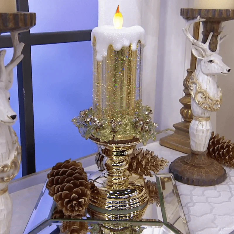 home & garden : Kleur veranderende LED Water Kaars met Glitter in van Pantino