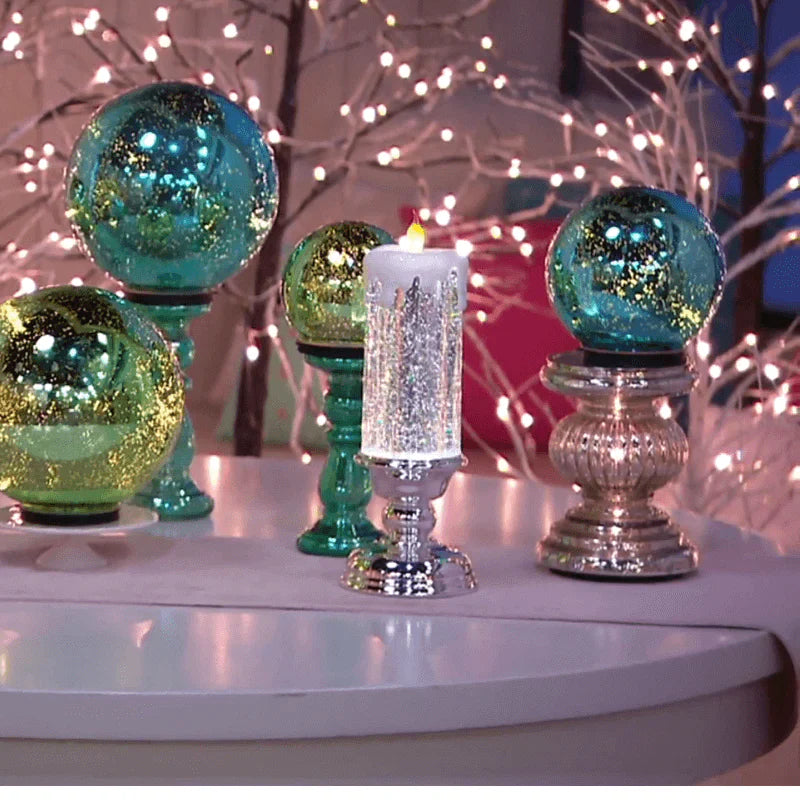 home & garden : Kleur veranderende LED Water Kaars met Glitter in van Pantino