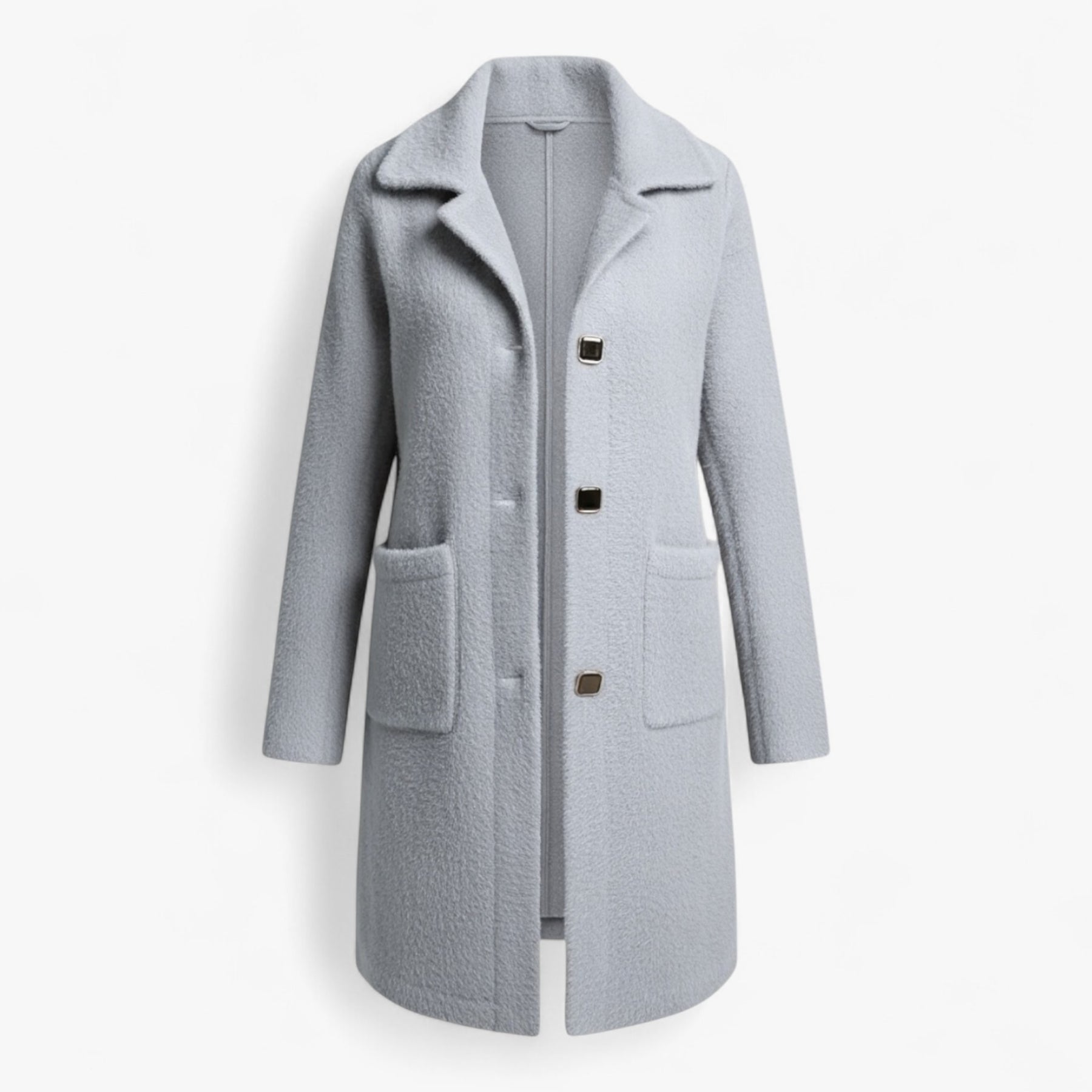 Clothes : Liliosa | Lange winterjas voor dames in wolmix in Grijs van Pantino