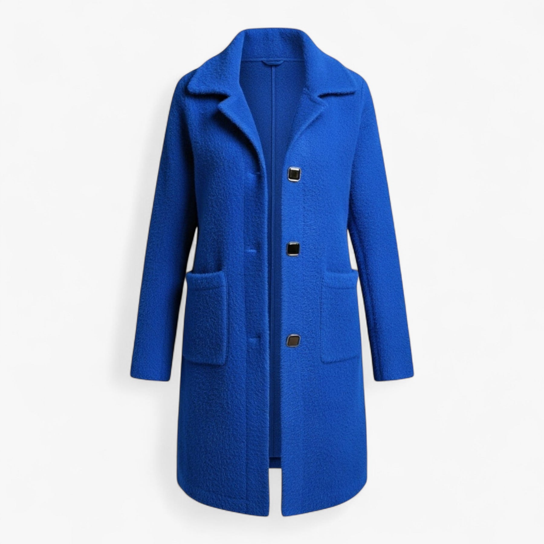 Clothes : Liliosa | Lange winterjas voor dames in wolmix in Blauw van Pantino