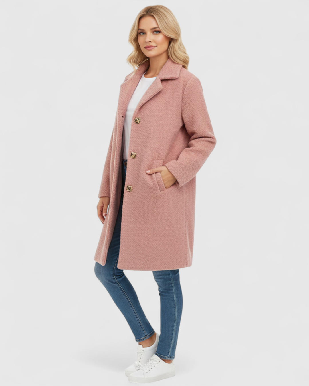 Clothes : Liliosa | Lange winterjas voor dames in wolmix in van Pantino
