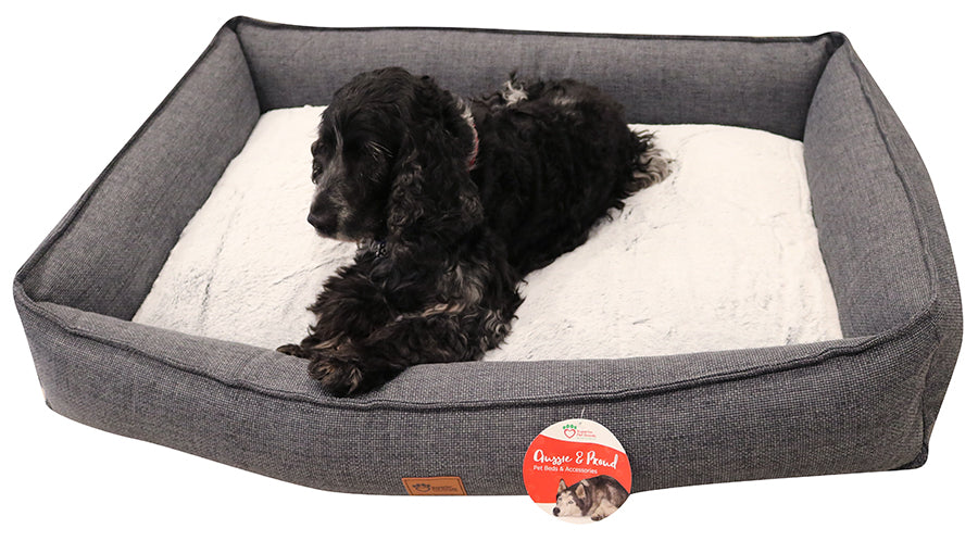 pets : Charlie - Orthopedisch Comfort Hondenbed in Grafietgrijs in L van Pantino