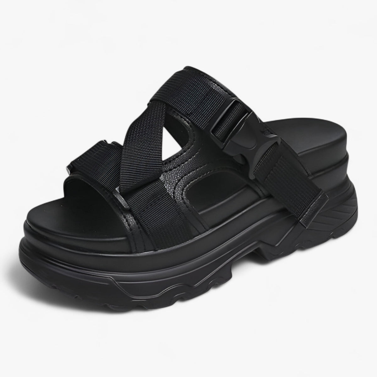 Sandals : Maica | Sandalen met dikke zolen – Comfortabel en duurzaam in Zwart van Pantino