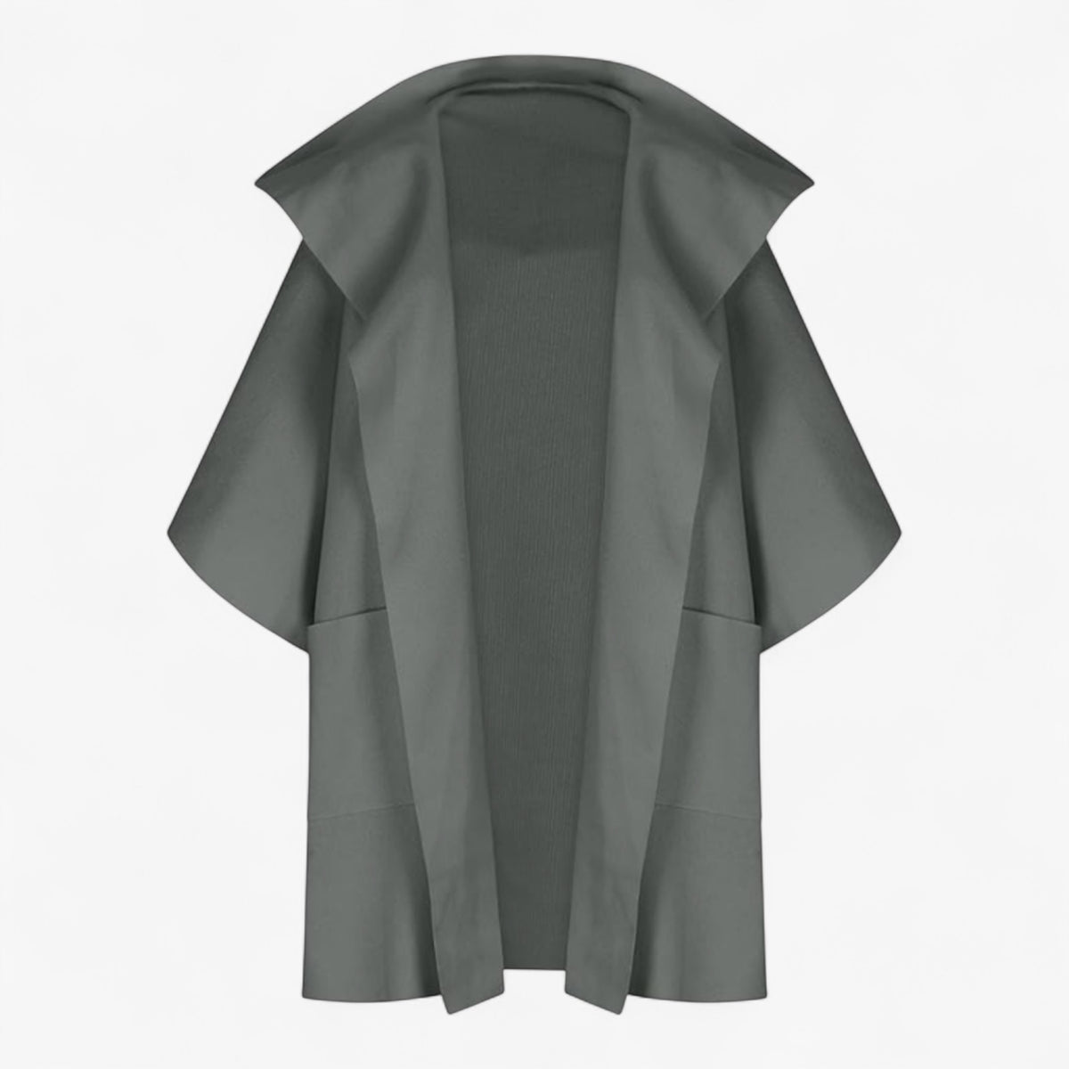 Clothes : Mikte | Elegante midi-jas voor dames van katoen in Donkergroen van Pantino