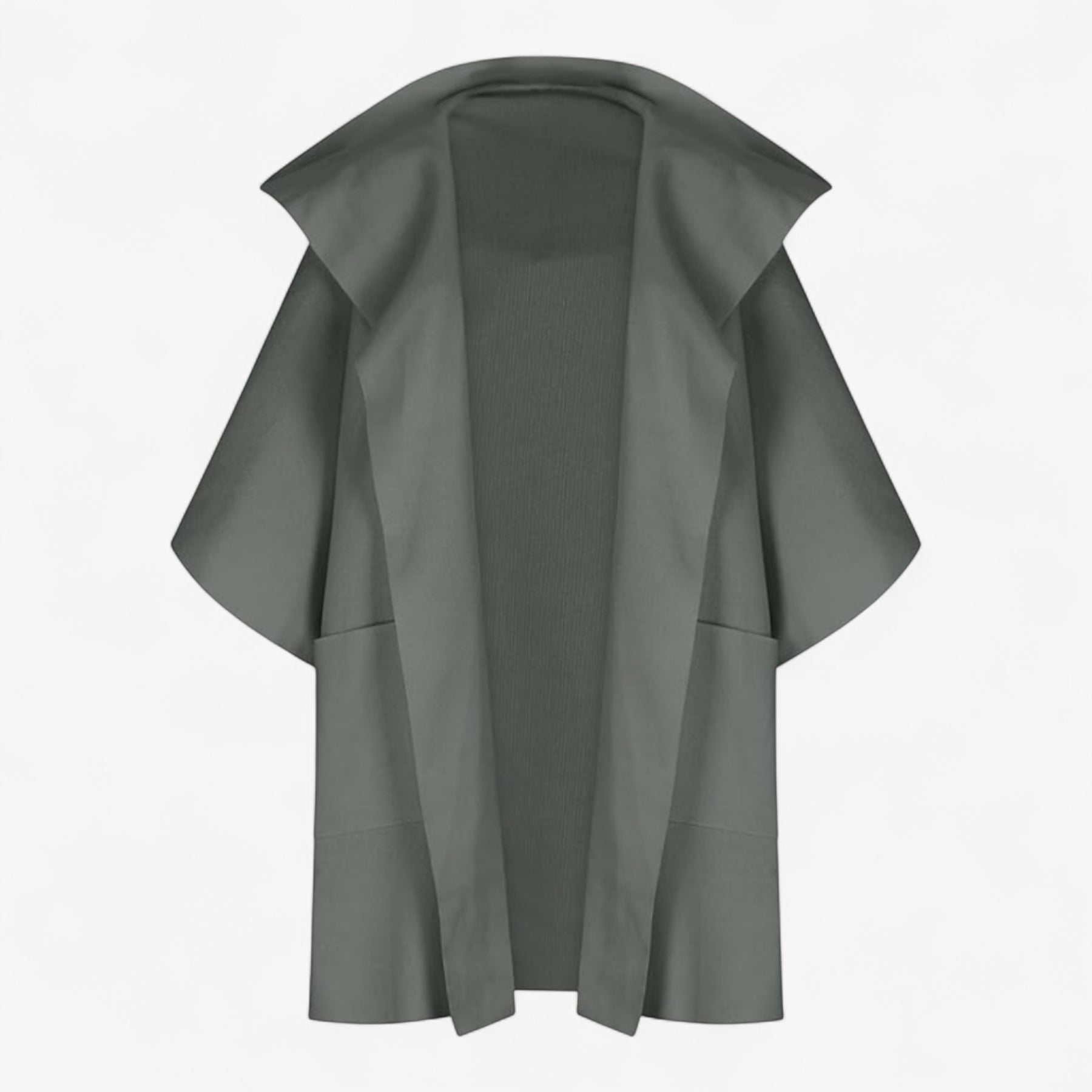 Clothes : Mikte | Elegante midi-jas voor dames van katoen in Donkergroen van Pantino