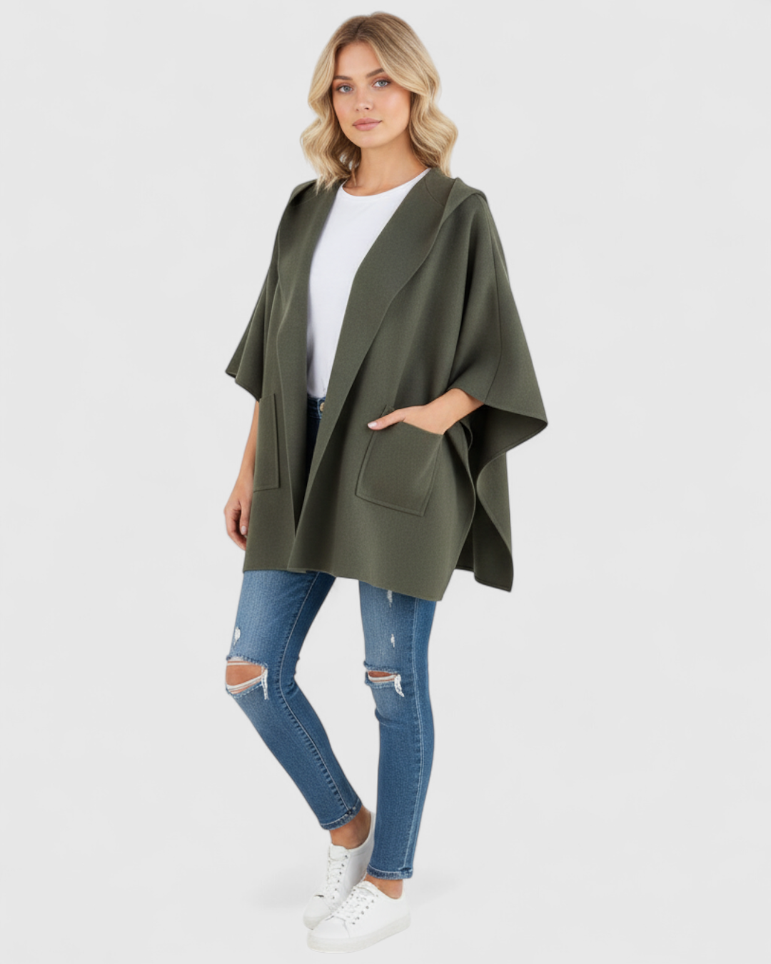 Clothes : Mikte | Elegante midi-jas voor dames van katoen in van Pantino