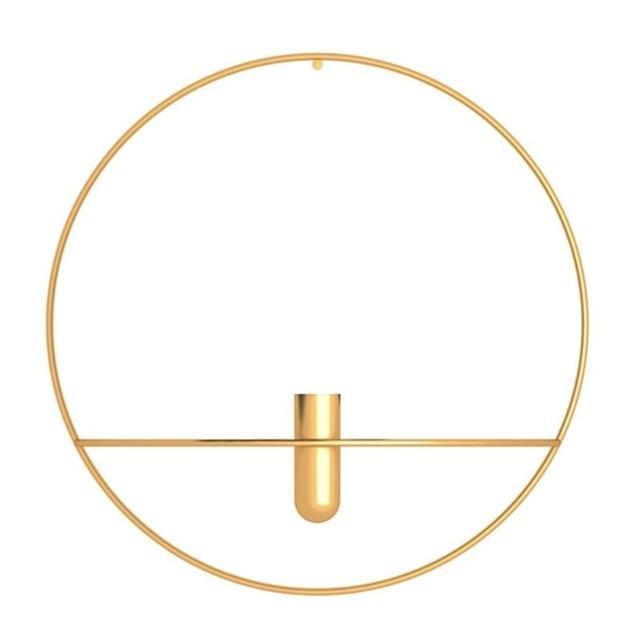 home & garden : Ryder Wandkaarsenhouder en Vaas in Goud Vaas van Pantino