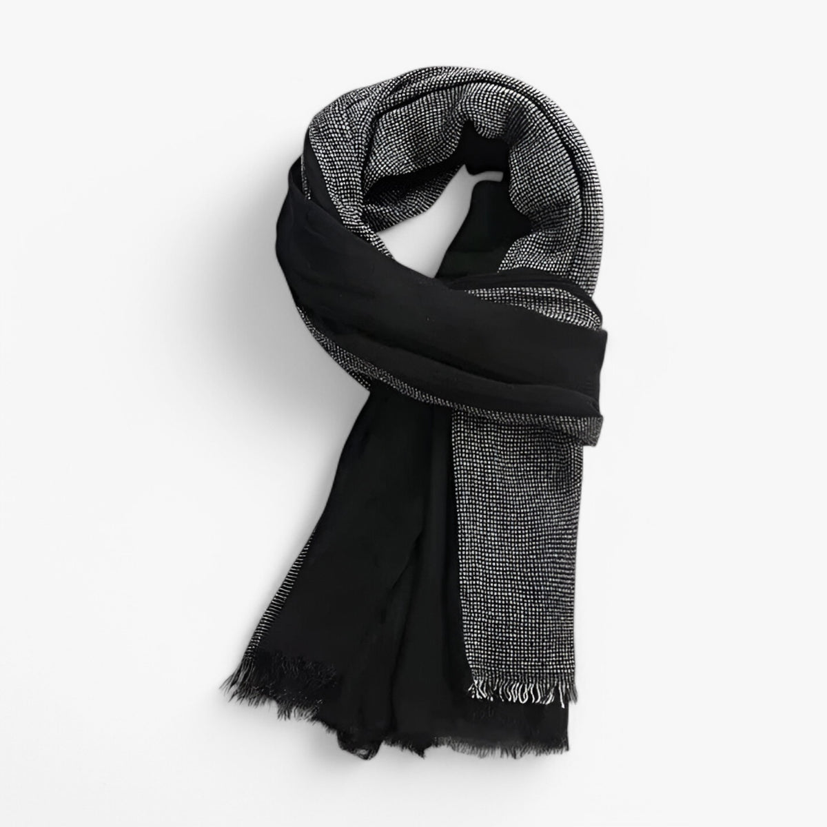 accessories : Moon Madrid™ – Whittier Luxe Sjaal voor Stijl en Warmte in Zwart 80x190cm van Pantinoshop