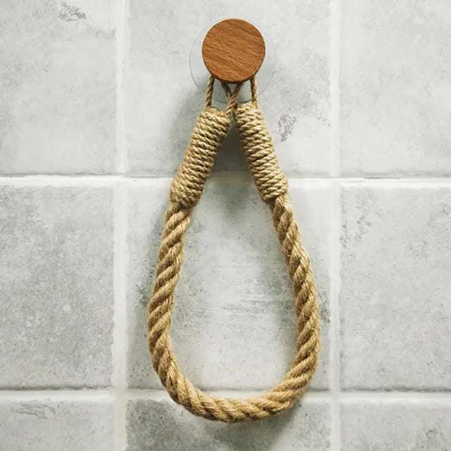 home & garden : Toweleasy | Handdoekhouder | Niet Boren | Moeiteloos Organiseren in Naturel - rond van Pantino