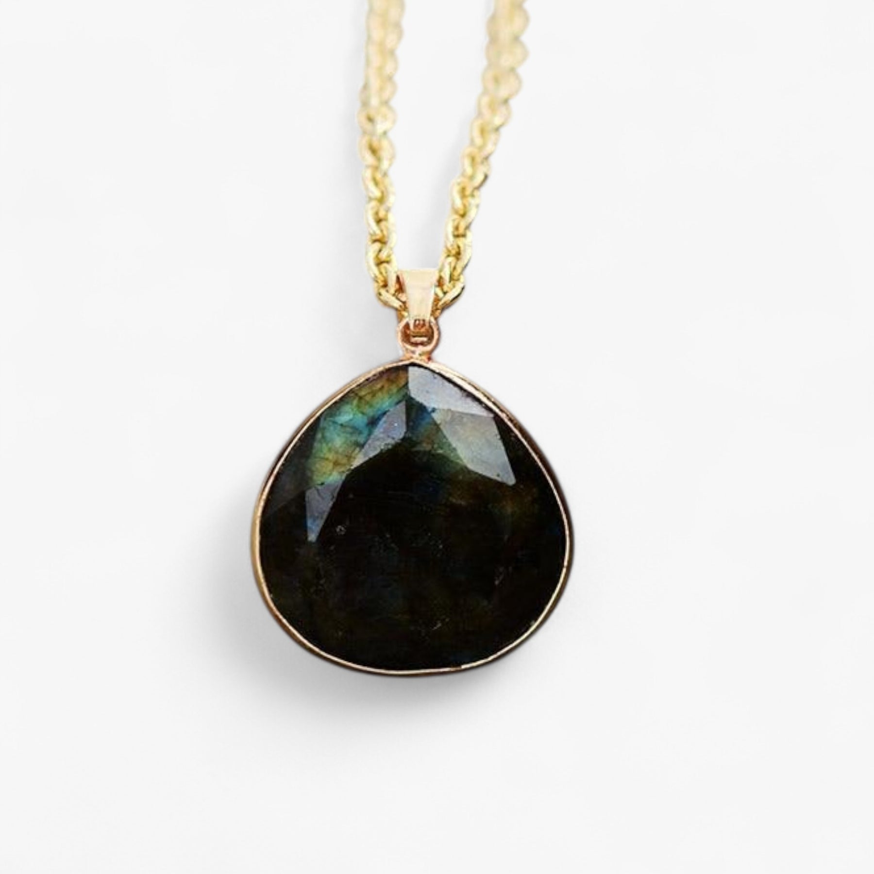 accessories : Natuurlijke Labradoriet Gouden Halsketting in van Pantino