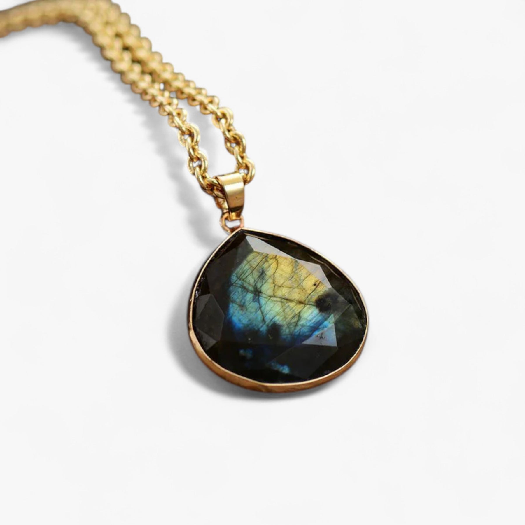 accessories : Natuurlijke Labradoriet Gouden Halsketting in van Pantino