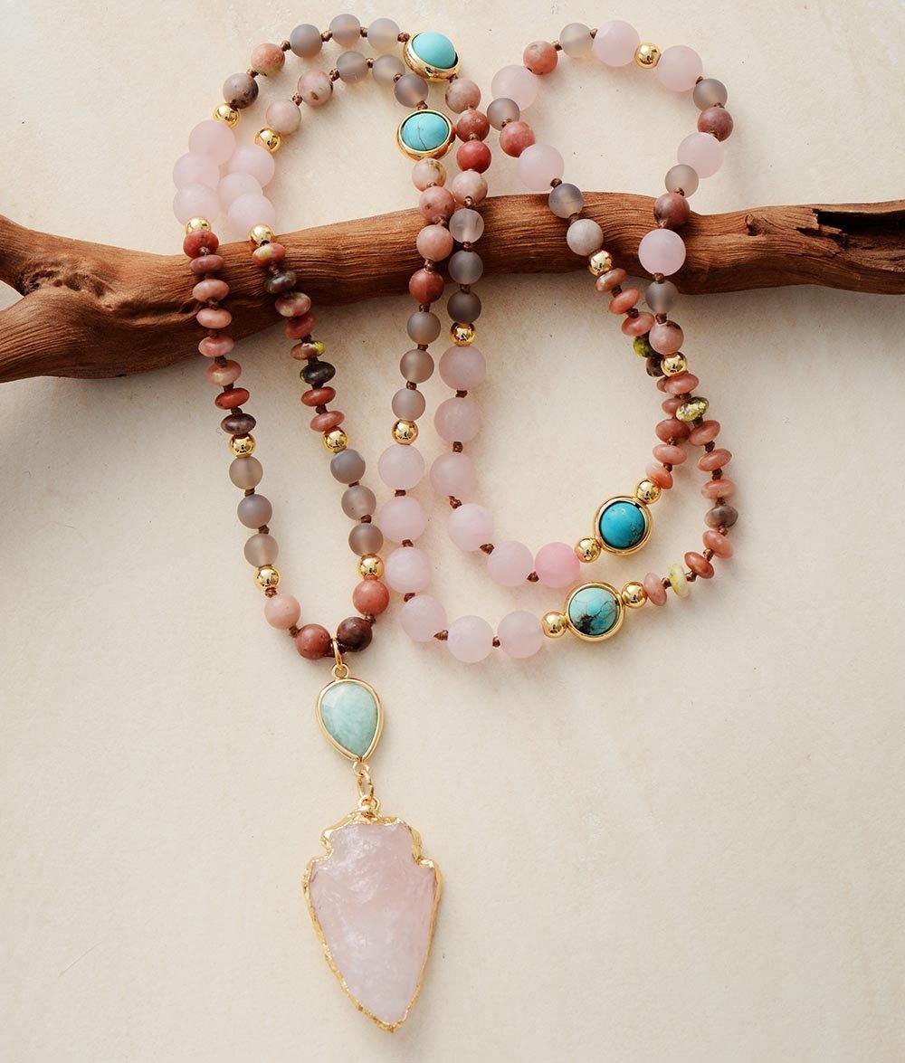 accessories : HealingWithin Beschermingsketting van Rozenkwarts Amazoniet en Jaspis in van Pantino