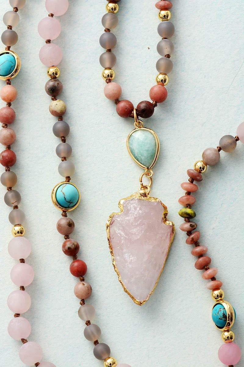 accessories : HealingWithin Beschermingsketting van Rozenkwarts Amazoniet en Jaspis in van Pantino