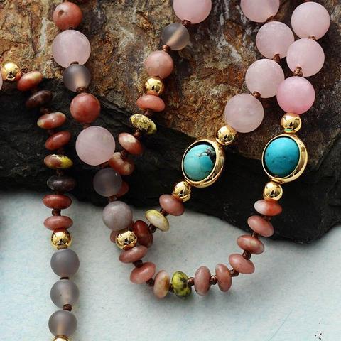 accessories : HealingWithin Beschermingsketting van Rozenkwarts Amazoniet en Jaspis in van Pantino