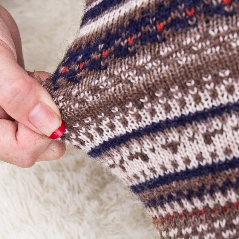 : Nordic beenwarmers | beenwarmers van wol met Nordic print in van Pantino