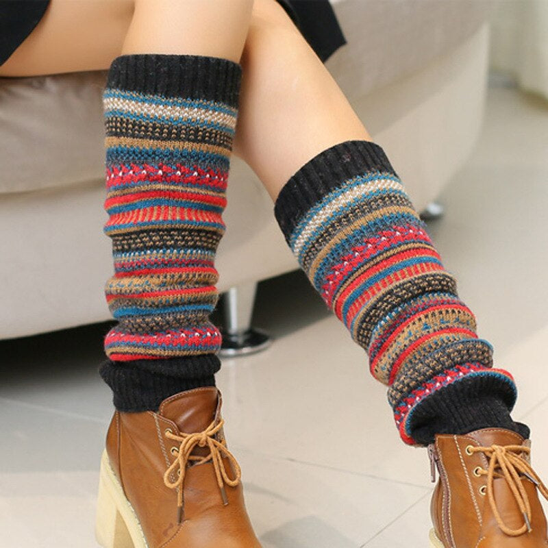 : Nordic beenwarmers | beenwarmers van wol met Nordic print in van Pantino