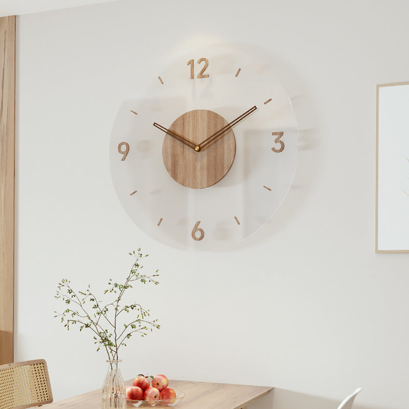 home & garden : Nordic Silence | 14 Inch massief houten wandklok - voegt elegantie toe aan elke kamer in Ontwerp nummer 2 van Pantinoshop