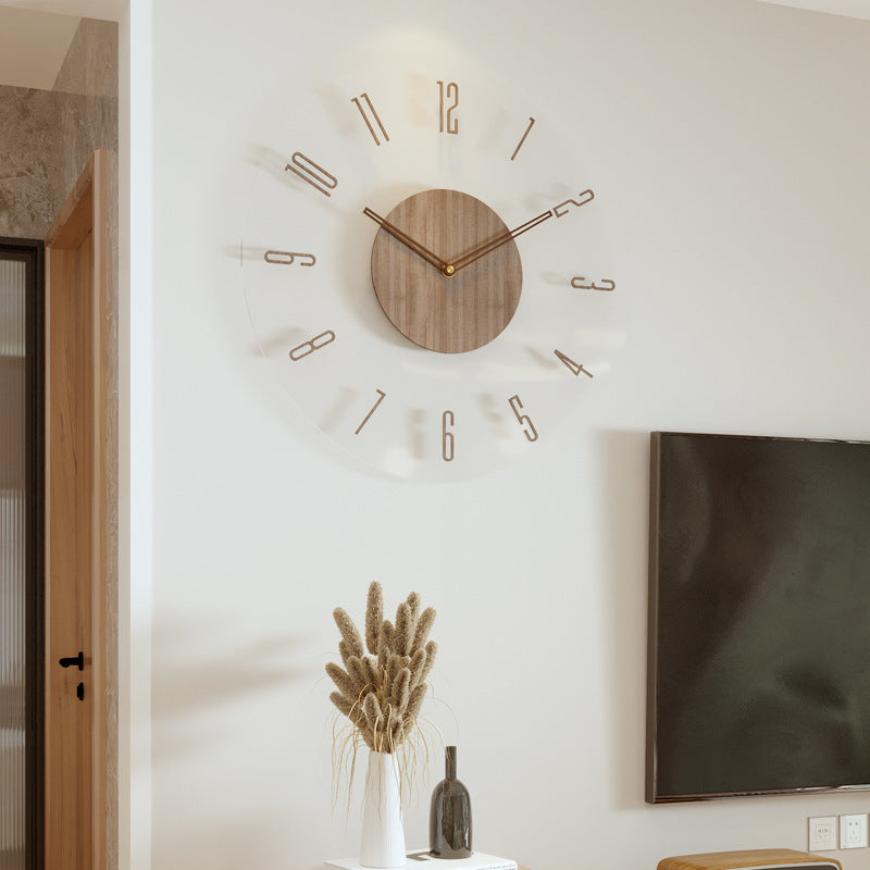 Nordic Silence | 14 Inch massief houten wandklok - voegt elegantie toe aan elke kamer - €25 : Nordic Silence | 14 Inch massief houten wandklok - voegt elegantie toe aan elke kamer in Ontwerp nummer 3 van Pantinoshop