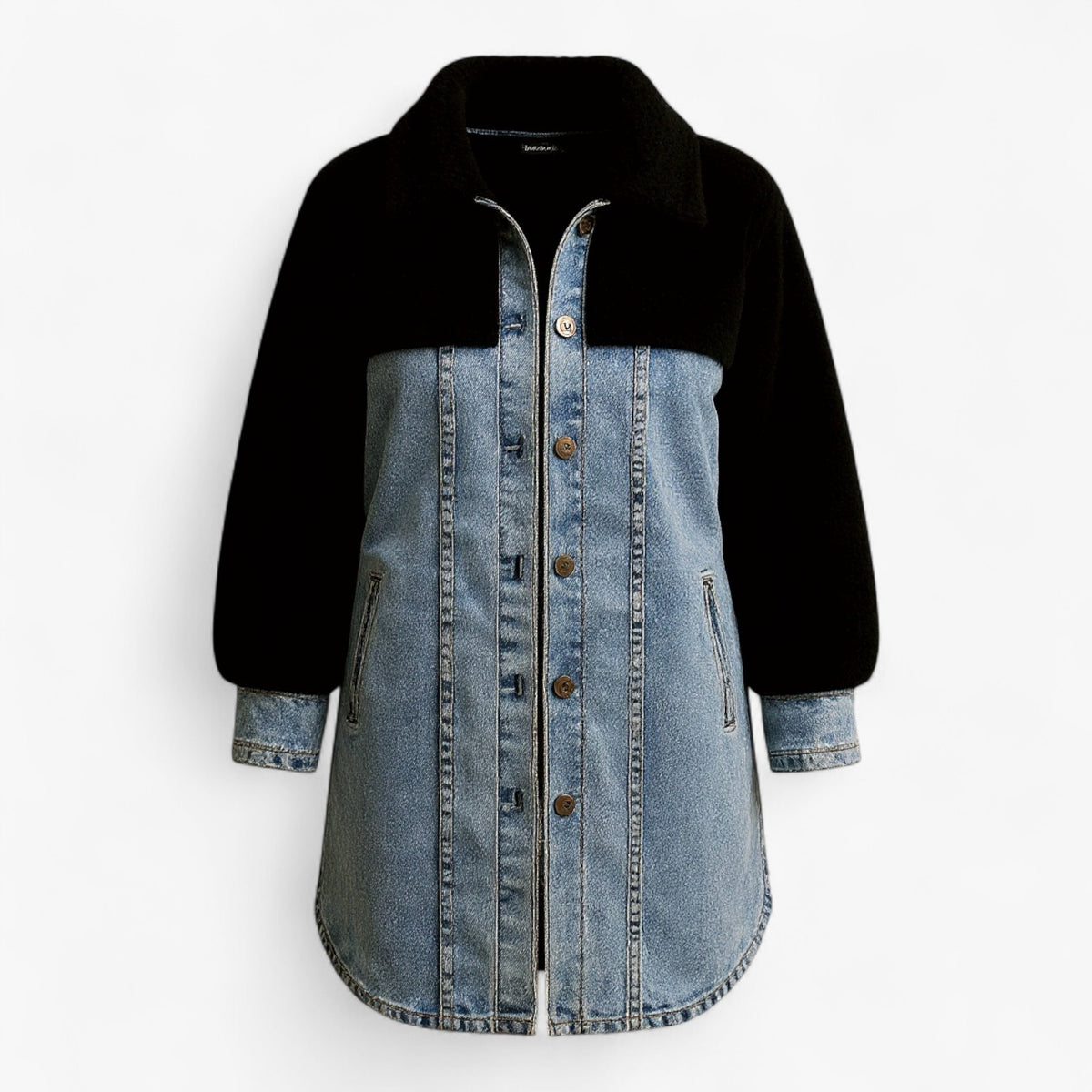 Clothes : Olli | Damesjas met Sherpa-voering in Blauw van Pantino