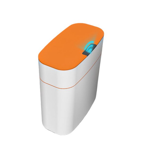 home & garden : Smart Prullenbak 13 L | Met infrarood sensor in Oranje - Batterij van Pantino