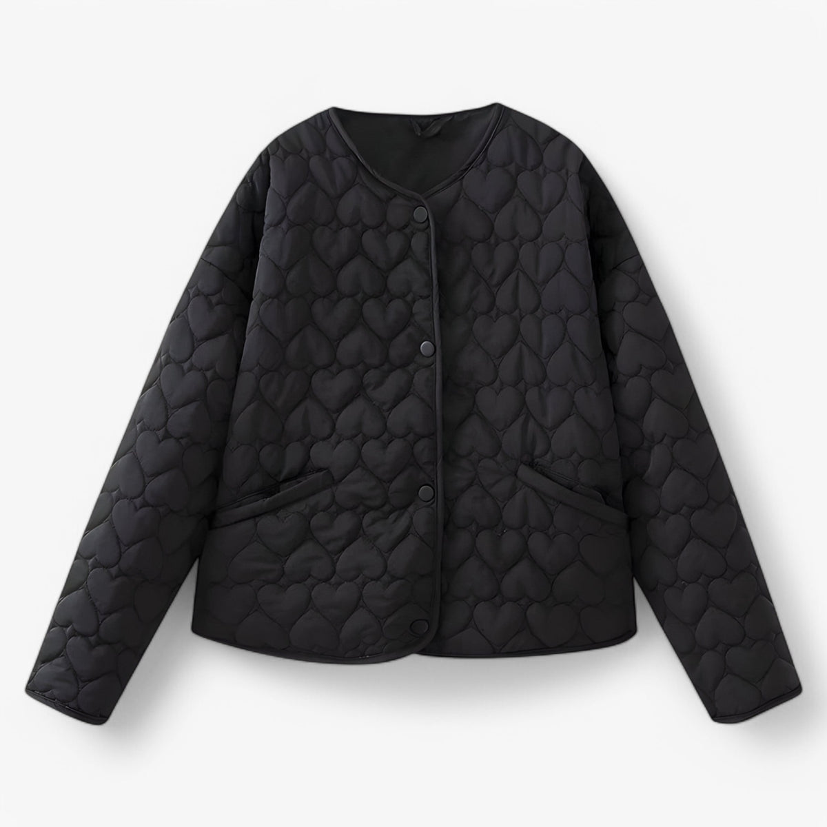men's fashion : Evelyn | Gequilted Hart Jas - Veelzijdig Comfort voor Herfst/Winter in Zwart van Pantino