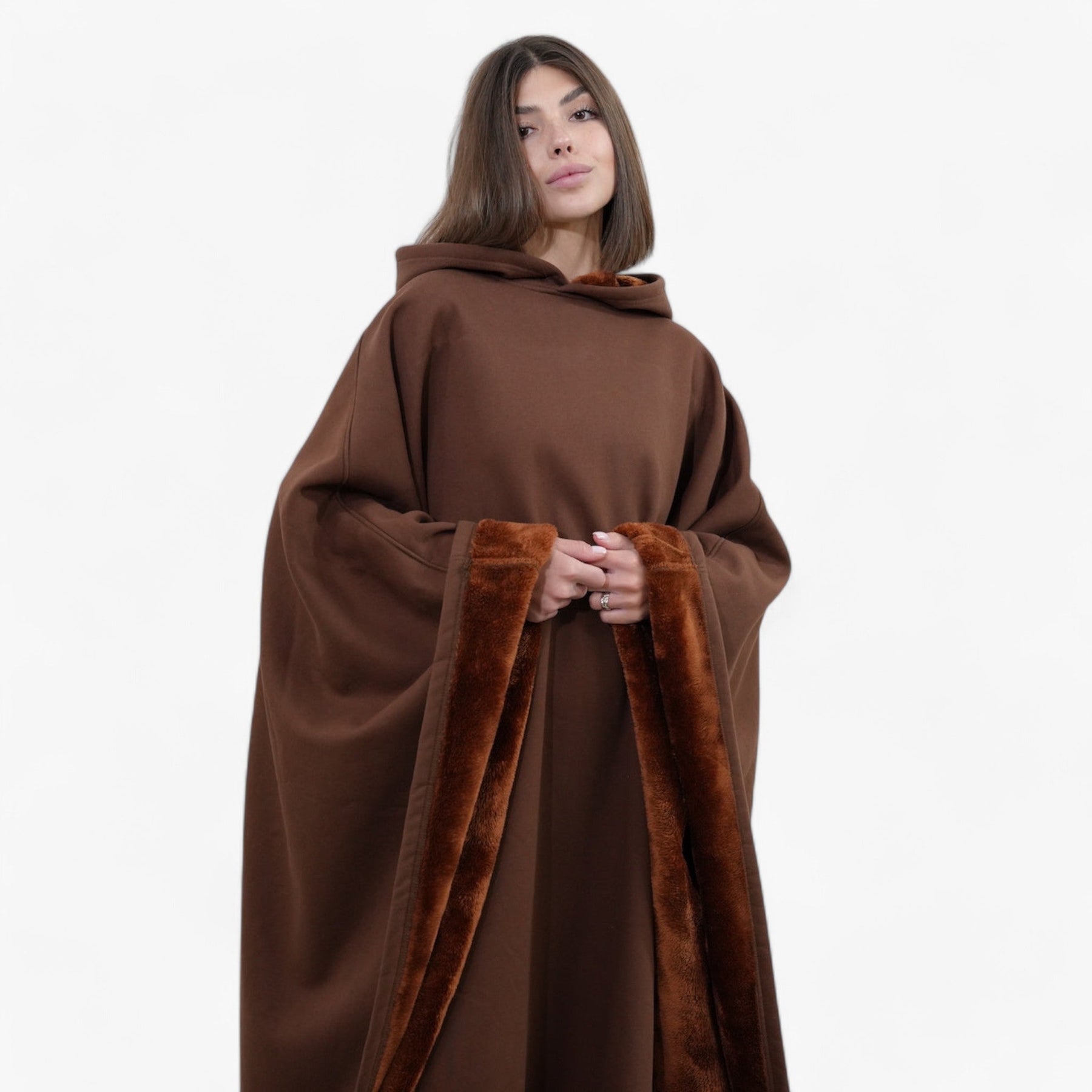 Lizett | Fleece Poncho met capuchon - Ultiem comfort en stijl- €25 : Lizett | Fleece Poncho met capuchon - Ultiem comfort en stijl in van Pantinoshop