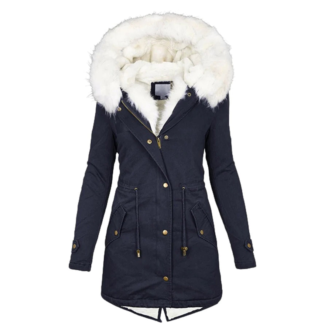 men's fashion : CHARLOTTE | Winterjas - Elegante en Gevoerde voor Dames in Blauw van Pantinoshop