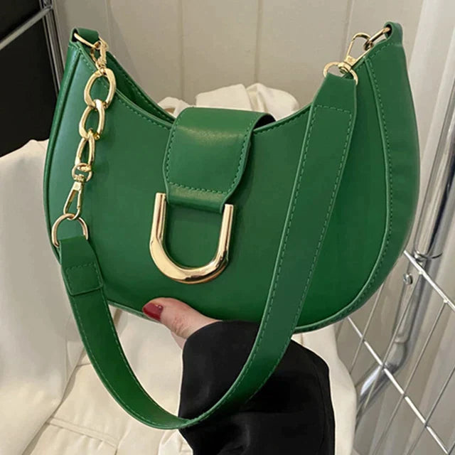 bags : Laura - Stijlvolle Trendy Schoudertassen in Groen van Pantino