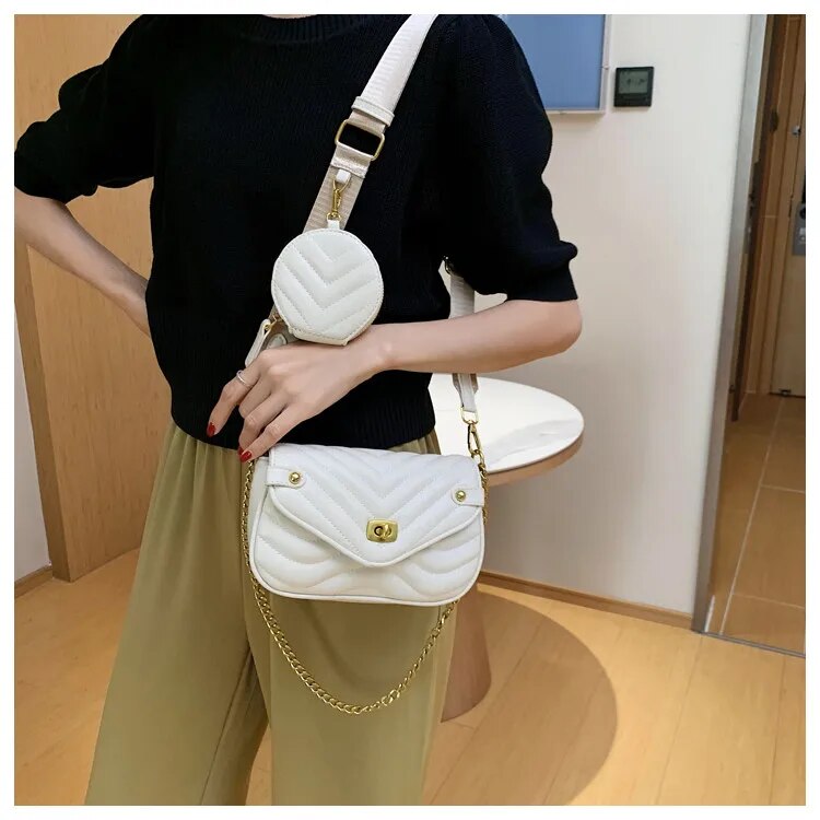 bags : Melina - trendy casual crossbody tas met portemonnee in van Pantino