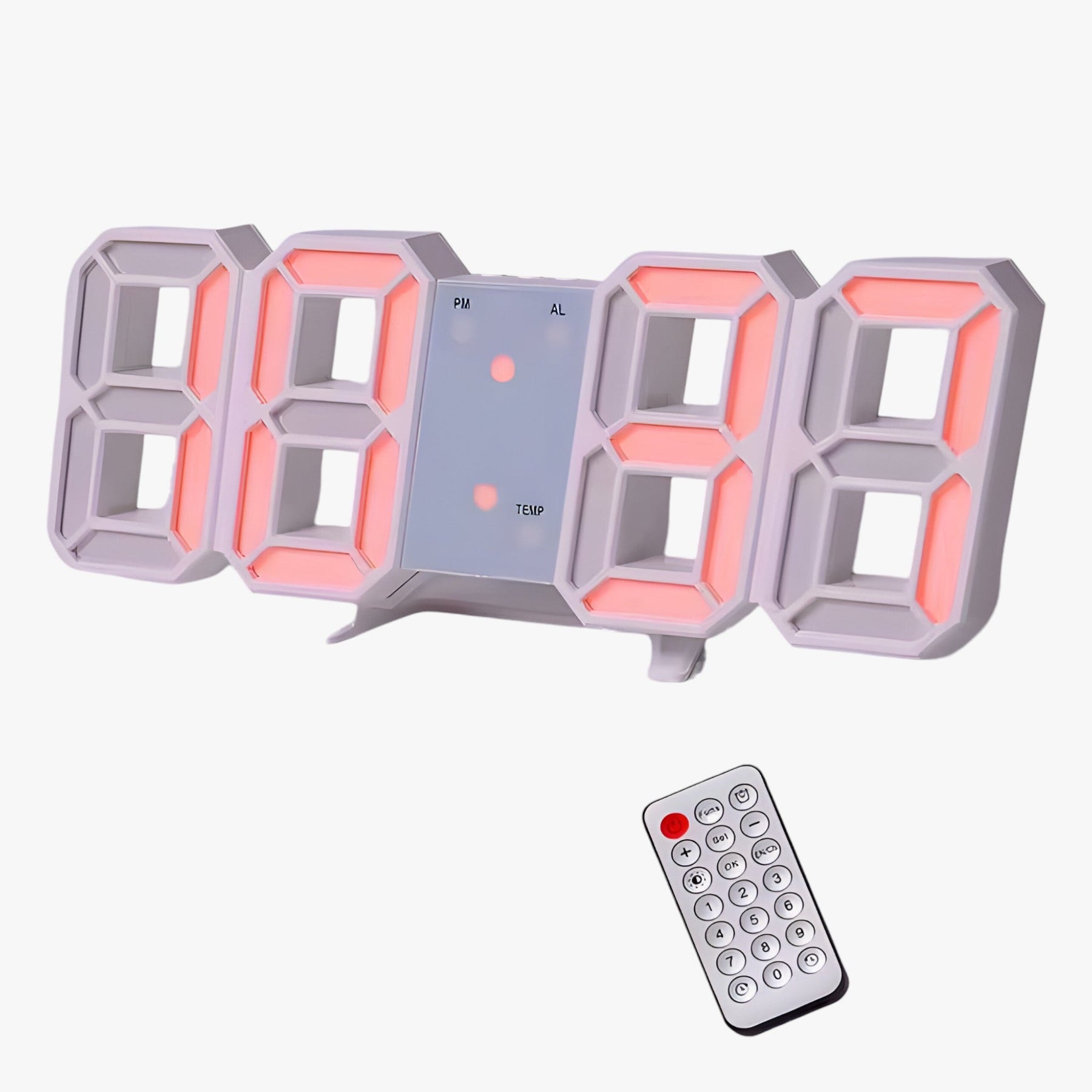 other : NordiClock | Wecker en digitale klok - Multifunctionele elektronische weergave in R wit oranje van Pantinoshop