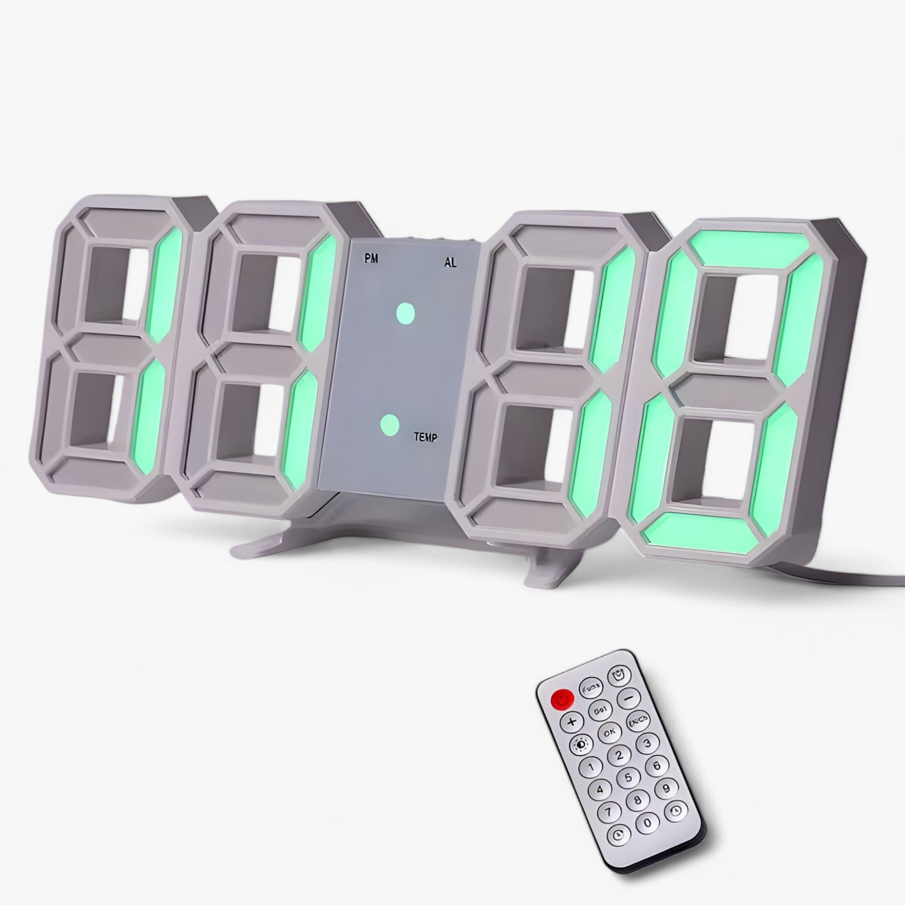 other : NordiClock | Wecker en digitale klok - Multifunctionele elektronische weergave in R wit groen van Pantinoshop