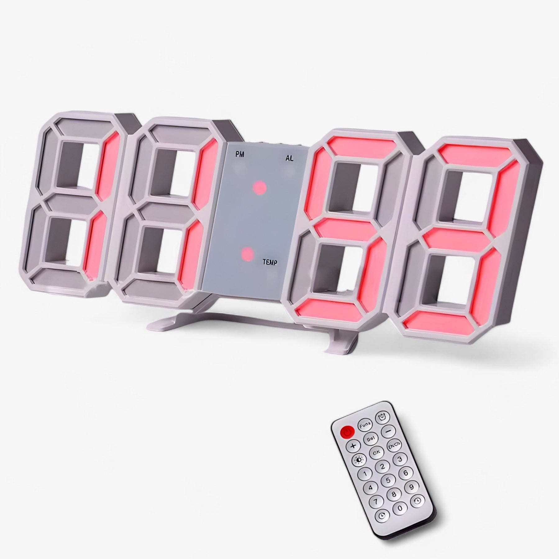 other : NordiClock | Wecker en digitale klok - Multifunctionele elektronische weergave in R wit rood van Pantinoshop