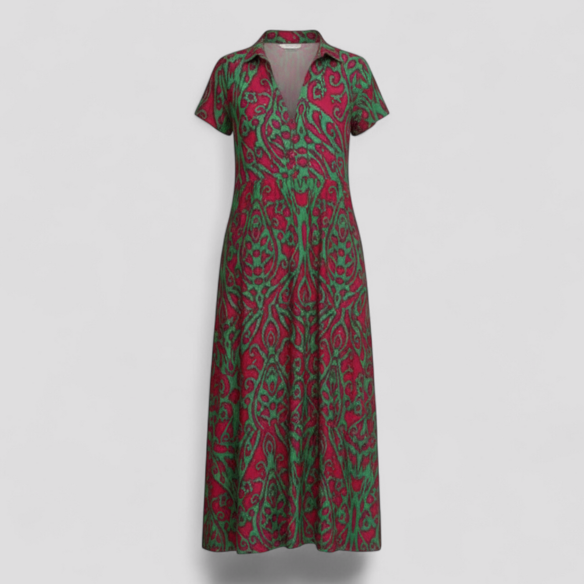 Dress : Armani | Dames Lange Maxi Jurk met Zakken in Paars van Pantino