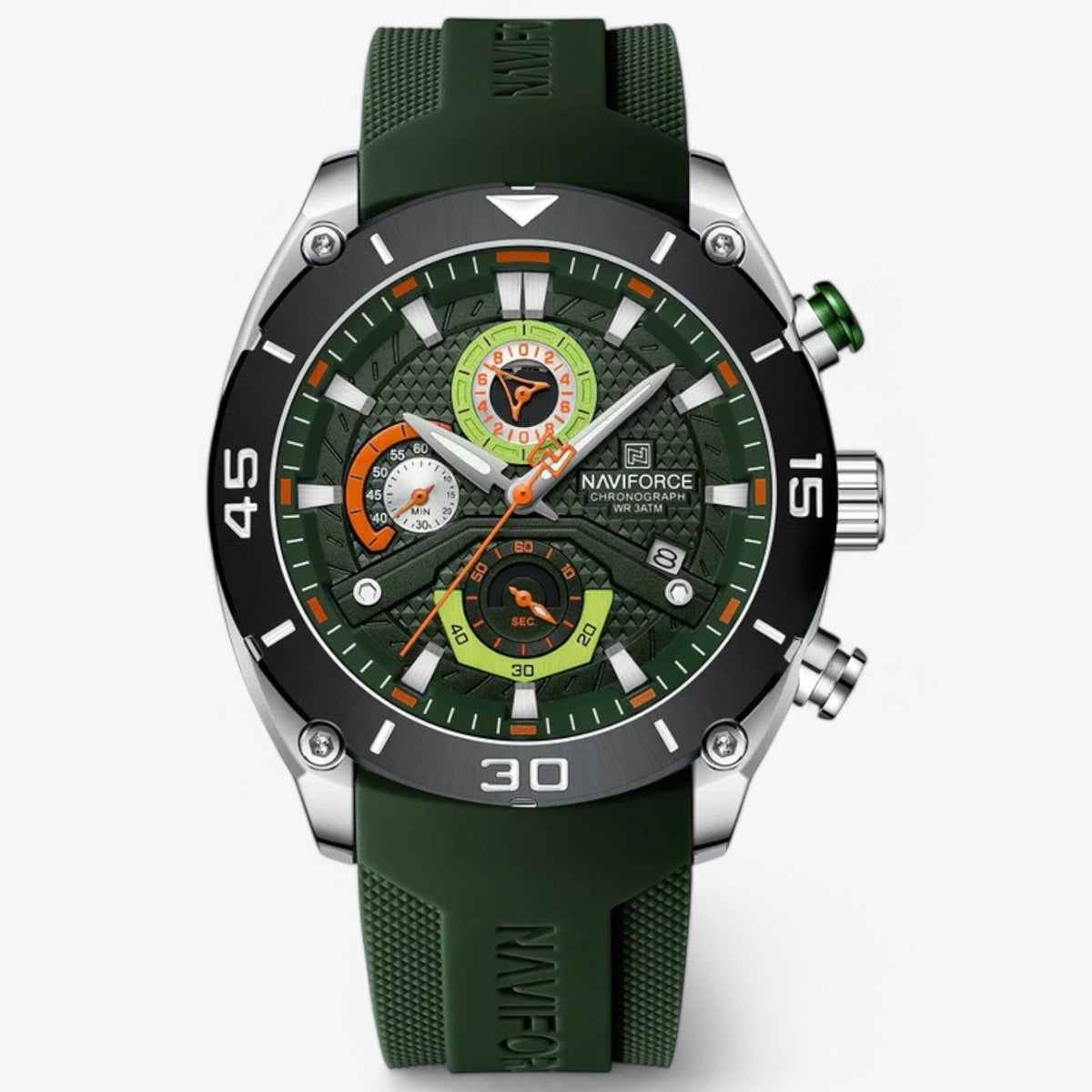 Watches : Rene | Tactisch en robuust – Waterdicht sporthorloge voor elke avonturier in Groen van Pantino
