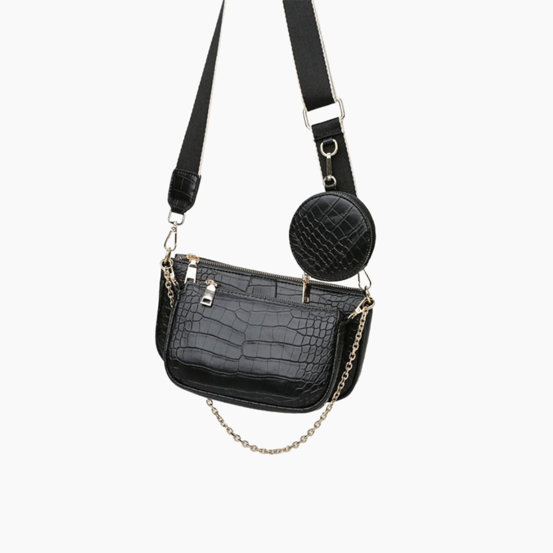 bags : Stijlvolle Ruby Schoudertas in Zwart van Pantinoshop