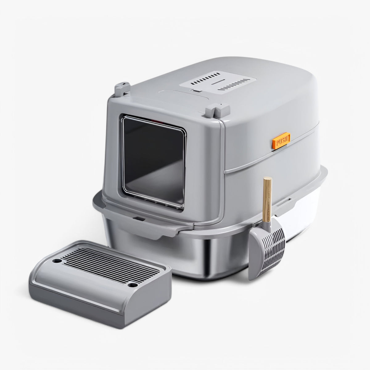 pets : Milo | Volledig Gesloten Kattenbak in Stijl3 van Pantinoshop