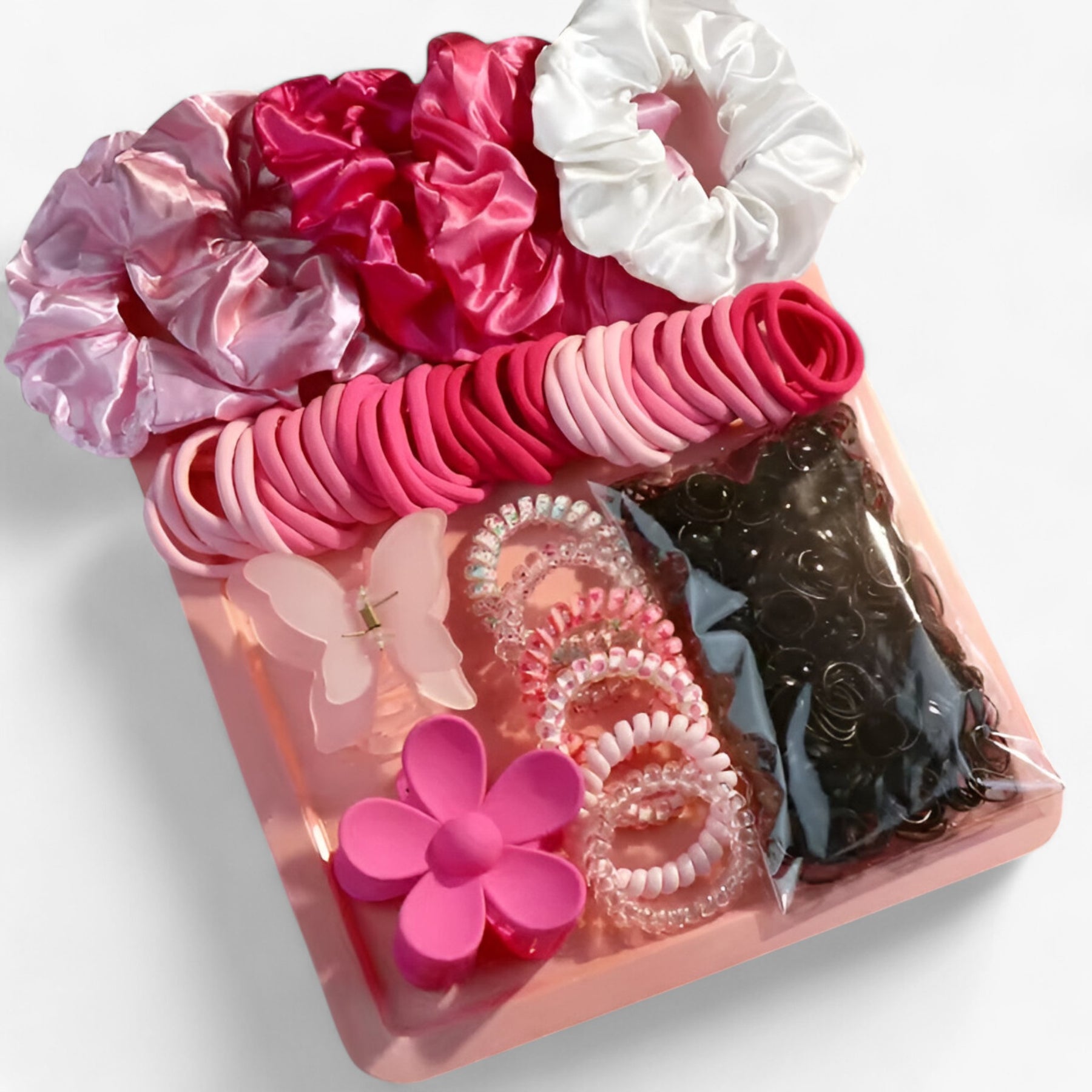 Fleur | Modieuze Roze Haaraccessoire Set - €25 : Fleur | Modieuze Roze Haaraccessoire Set in 2 van Pantinoshop