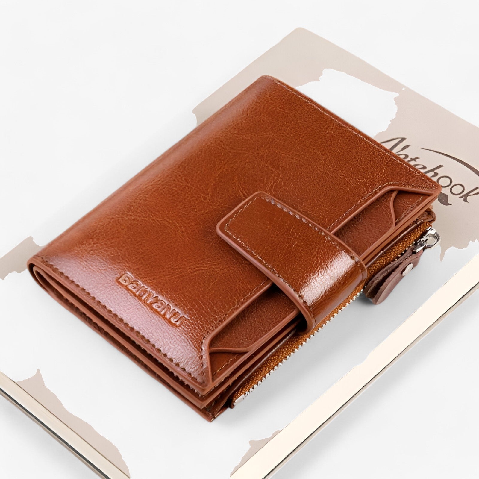 bags : Heidi| Lederen portemonnee voor dames RFID in Bruin van Pantino