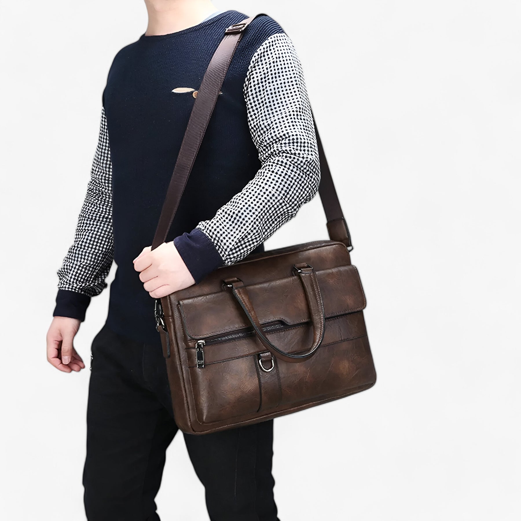 Liam | Luxe Retro Laptoptas voor Mannen - €25 : Liam | Luxe Retro Laptoptas voor Mannen in van Pantinoshop