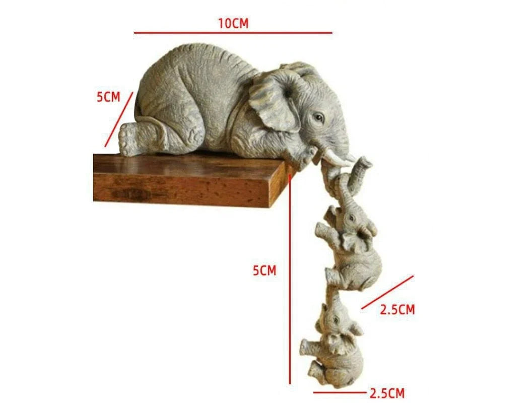 home & garden : Moeder en baby olifanten beeldje in Grote en kleine olifantenset van Pantino