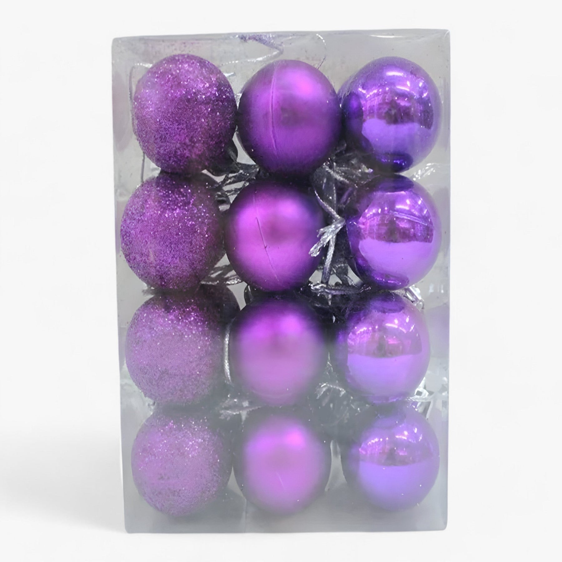 home & garden : Magic | Set van 24 Plastic Bollen - Gouden, Rode en Roze Decoraties voor in VIOLET van Pantinoshop