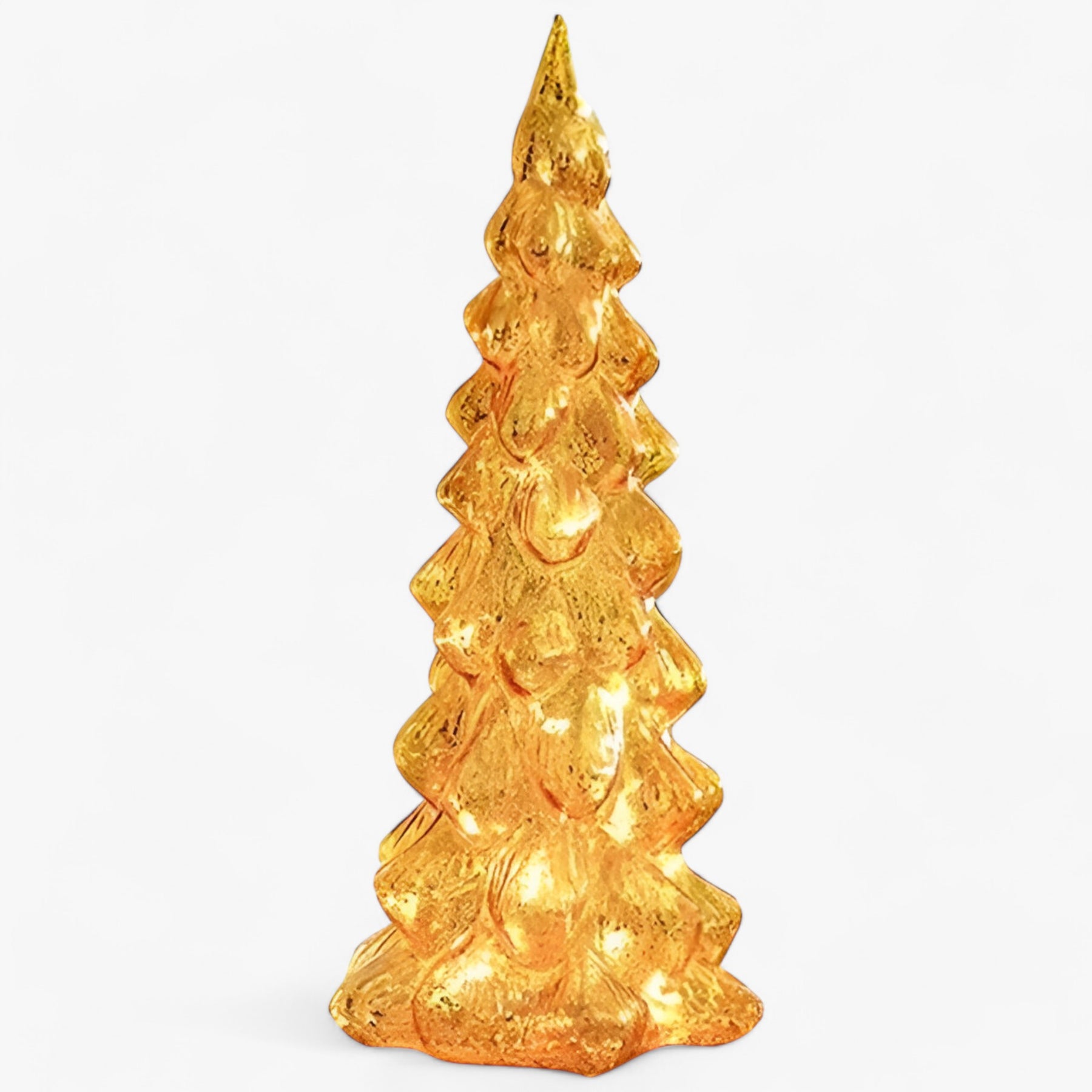 home & garden : Luna | Glazen Verlichte Kerstboom in Oranje van Pantinoshop