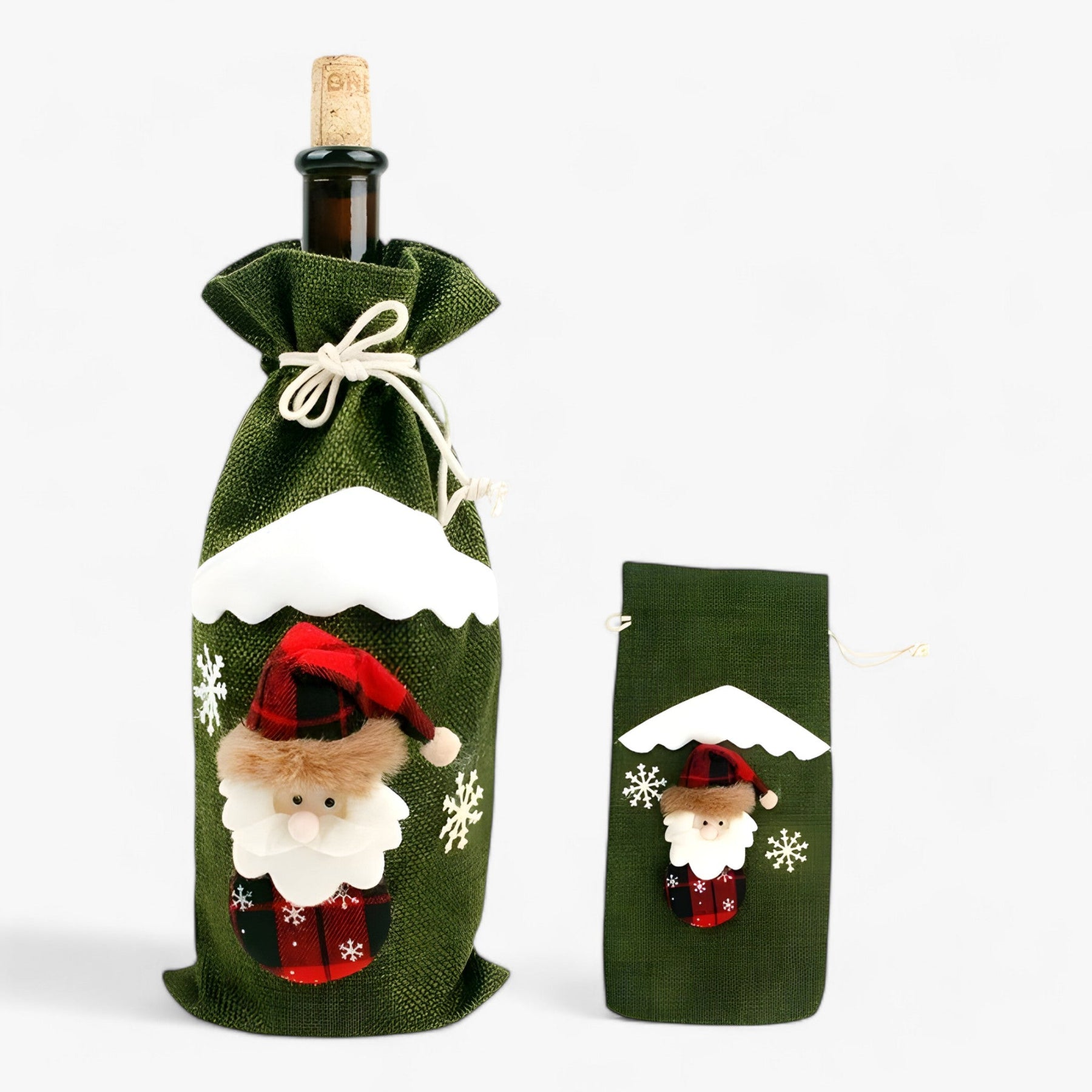 home & garden : FengRise Decoratie | Flessenhoes Kerstman - Kerstsocken Cadeaustandaard - Kerstservies - Nieuwjaarsgeschenk in 1 14x16cm van Pantinoshop