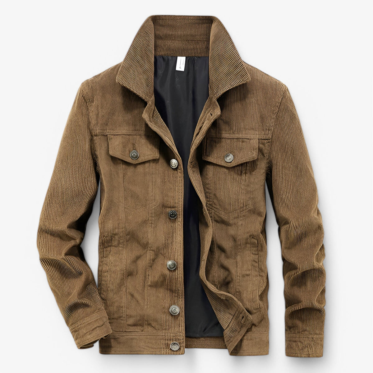 : Robert | Corduroy Jas - Vintage en trendy in Khaki van Pantinoshop