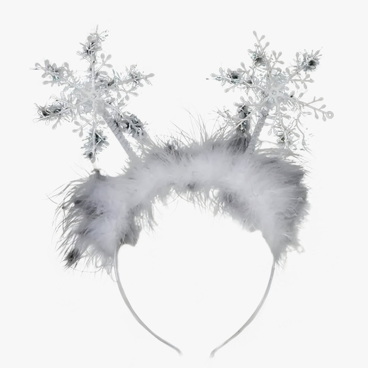 accessories : Fluff | Exquise en Schattige Feestaccessoire - Kerstmis Sneeuwvlok Haarband voor Meisjes in Wit van Pantinoshop