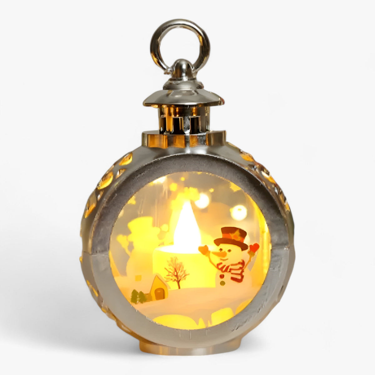 outdoor equipment : Julien | Kerstman Sneeuwpop Lamp - LED Lantaarn met Vlam Simulatie voor Buitendecoratie in 1 S 8.5x12cm van Pantinoshop